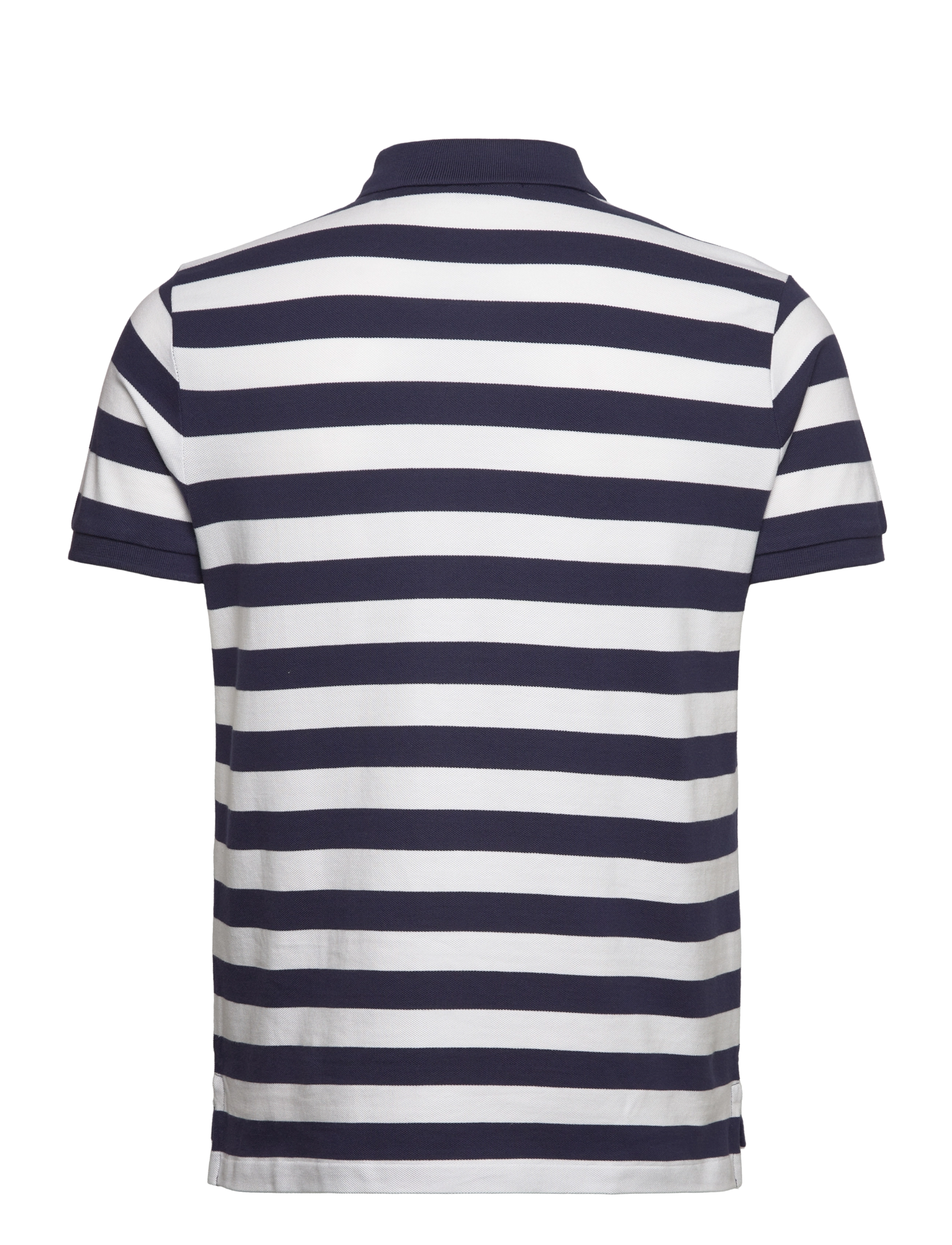 Polo Ralph Lauren - Custom Slim Fit Striped Mesh Polo Shirt - newport navy/whit - 1