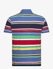 Polo Ralph Lauren - Custom Slim Fit Striped Mesh Polo Shirt - kurzärmelig - new england blue - 1