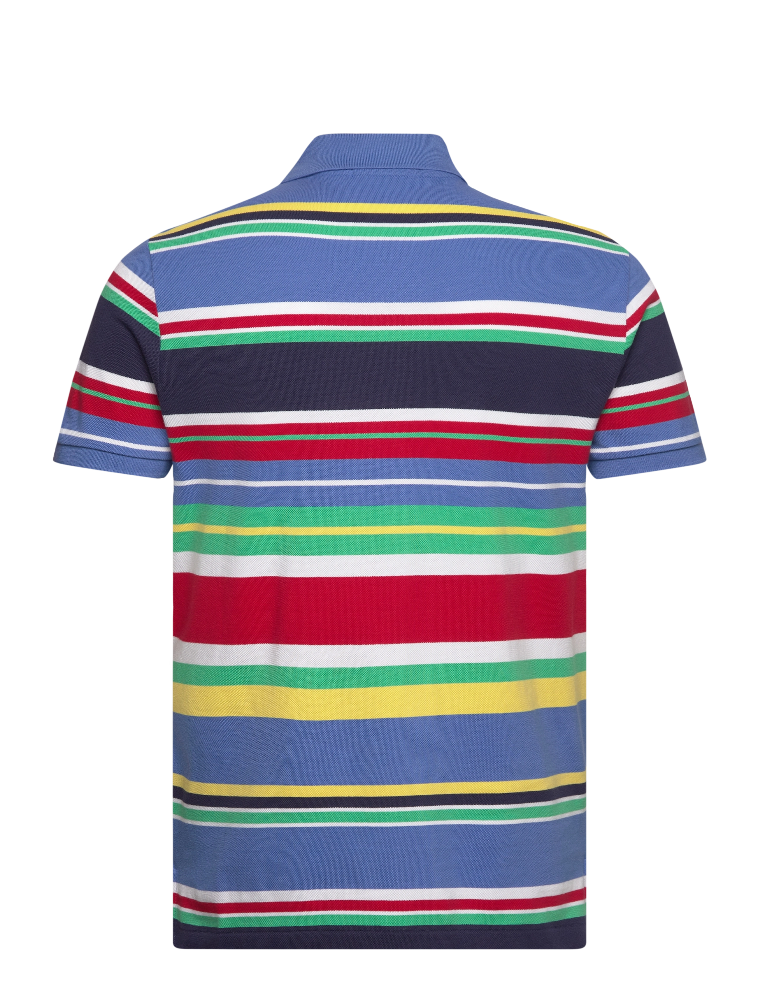 Polo Ralph Lauren - Custom Slim Fit Striped Mesh Polo Shirt - new england blue - 1