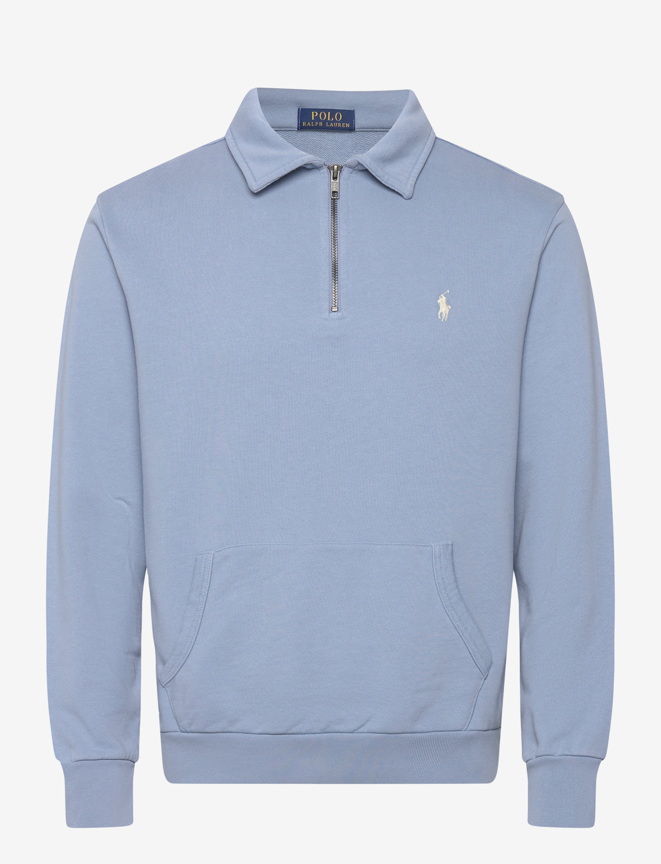 Polo Ralph Lauren - Loopback Fleece Quarter-Zip Sweatshirt - sweatshirts - channel blue - 0