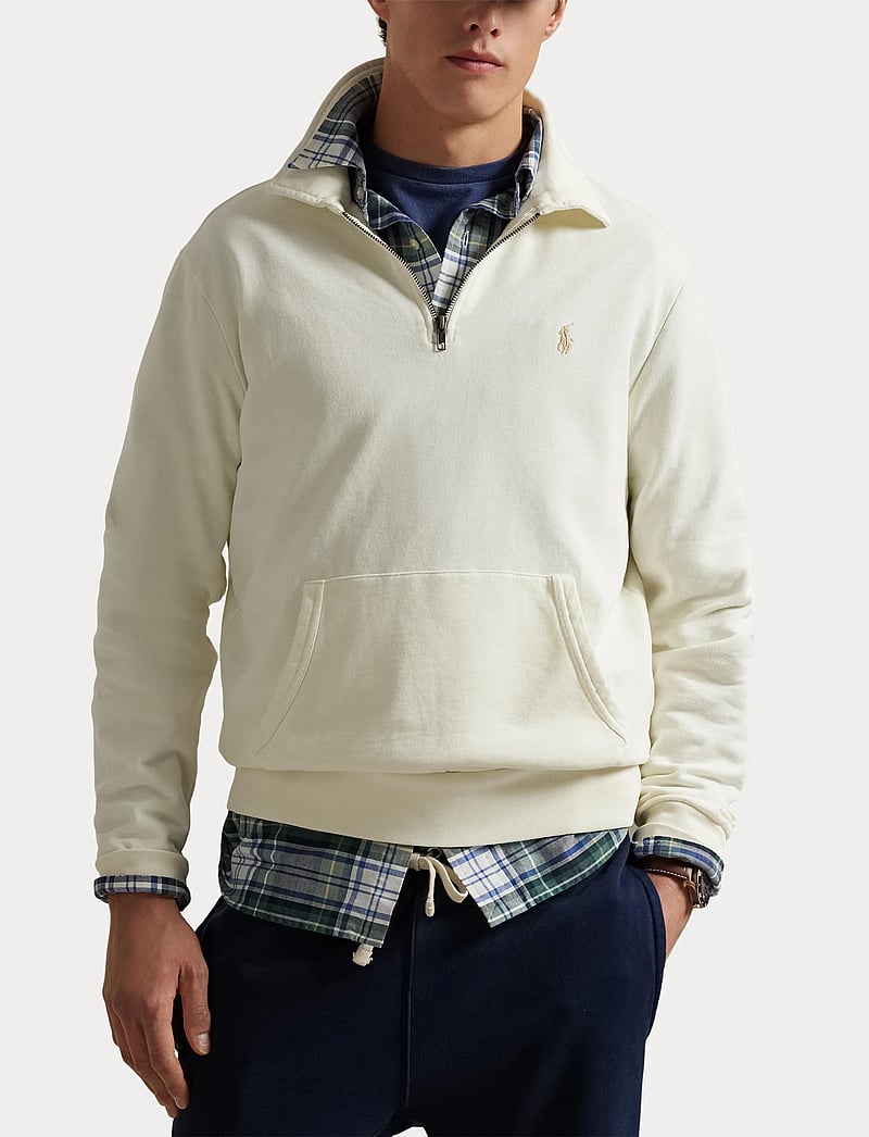 Polo Ralph Lauren - Loopback Fleece Quarter-Zip Sweatshirt - shoppa efter tillfälle - clubhouse cream - 5