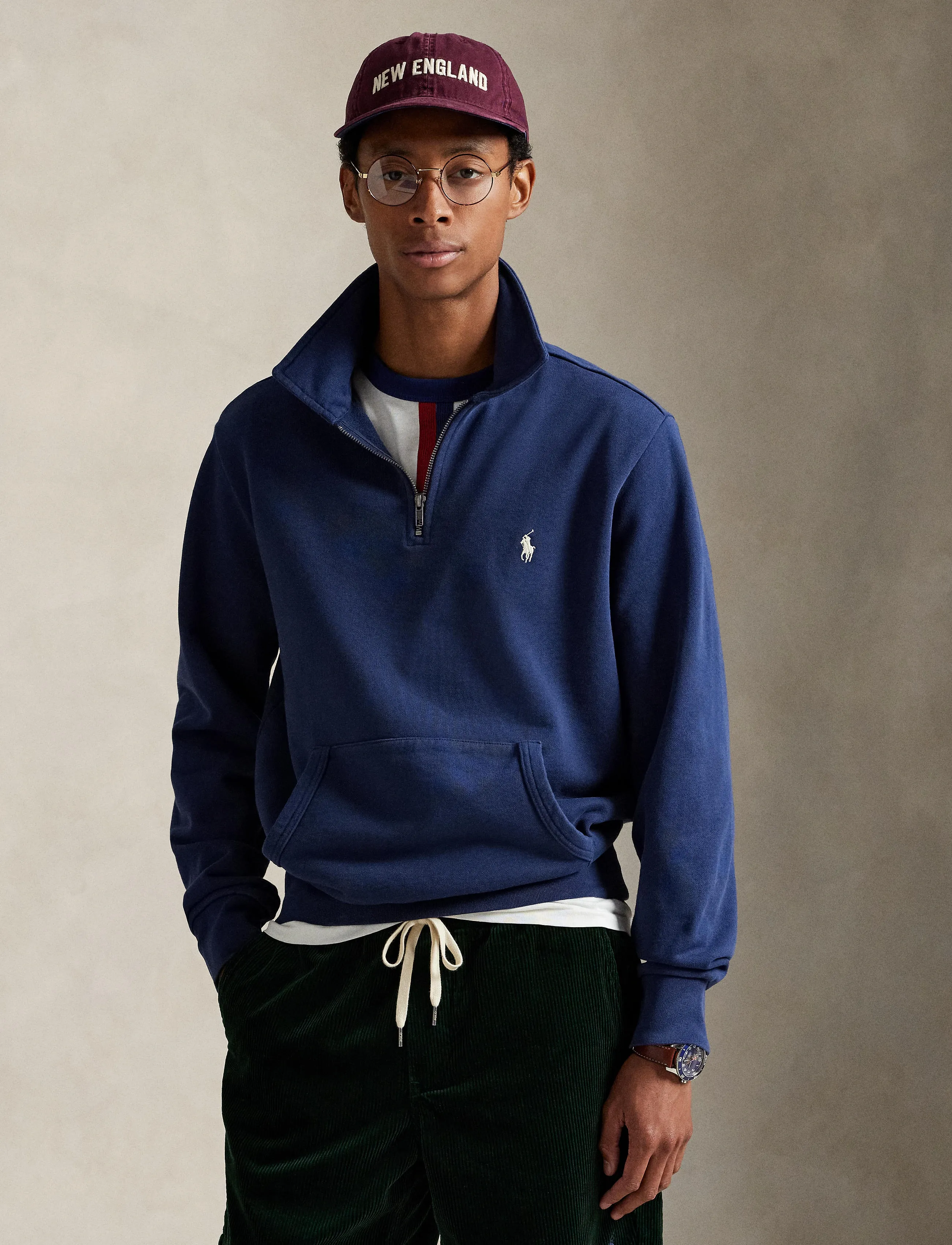 Polo Ralph Lauren - Loopback Fleece Quarter-Zip Sweatshirt - osta olukorra järgi - cruise navy - 3