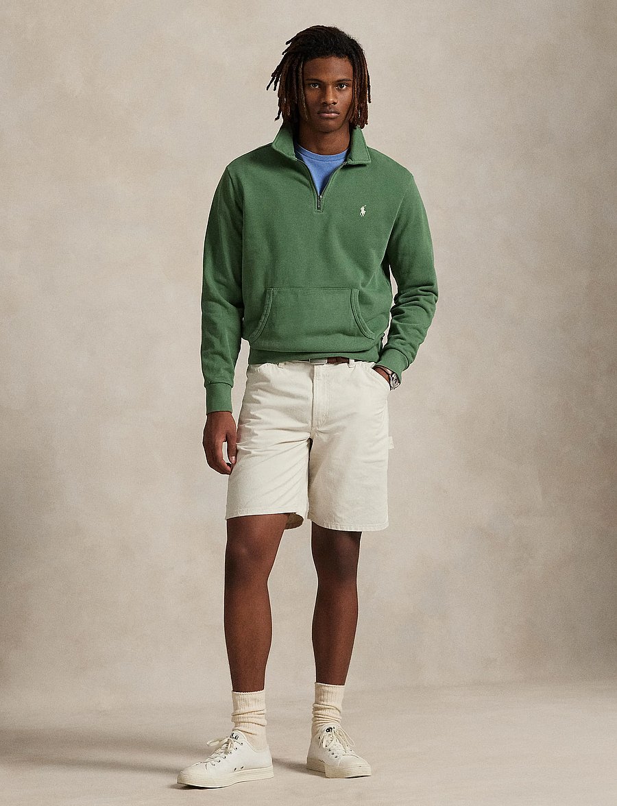 Polo Ralph Lauren - Loopback Fleece Quarter-Zip Sweatshirt - shoppa efter tillfälle - fatigue - 0