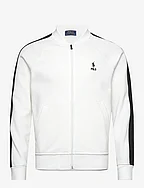 Double-Knit Mesh Baseball Jacket - WHITE MULTI