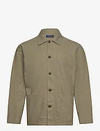 Classic Fit Garment-Dyed Overshirt - SAGE GREEN