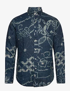 Classic Fit Abstract Print Linen Shirt, Polo Ralph Lauren