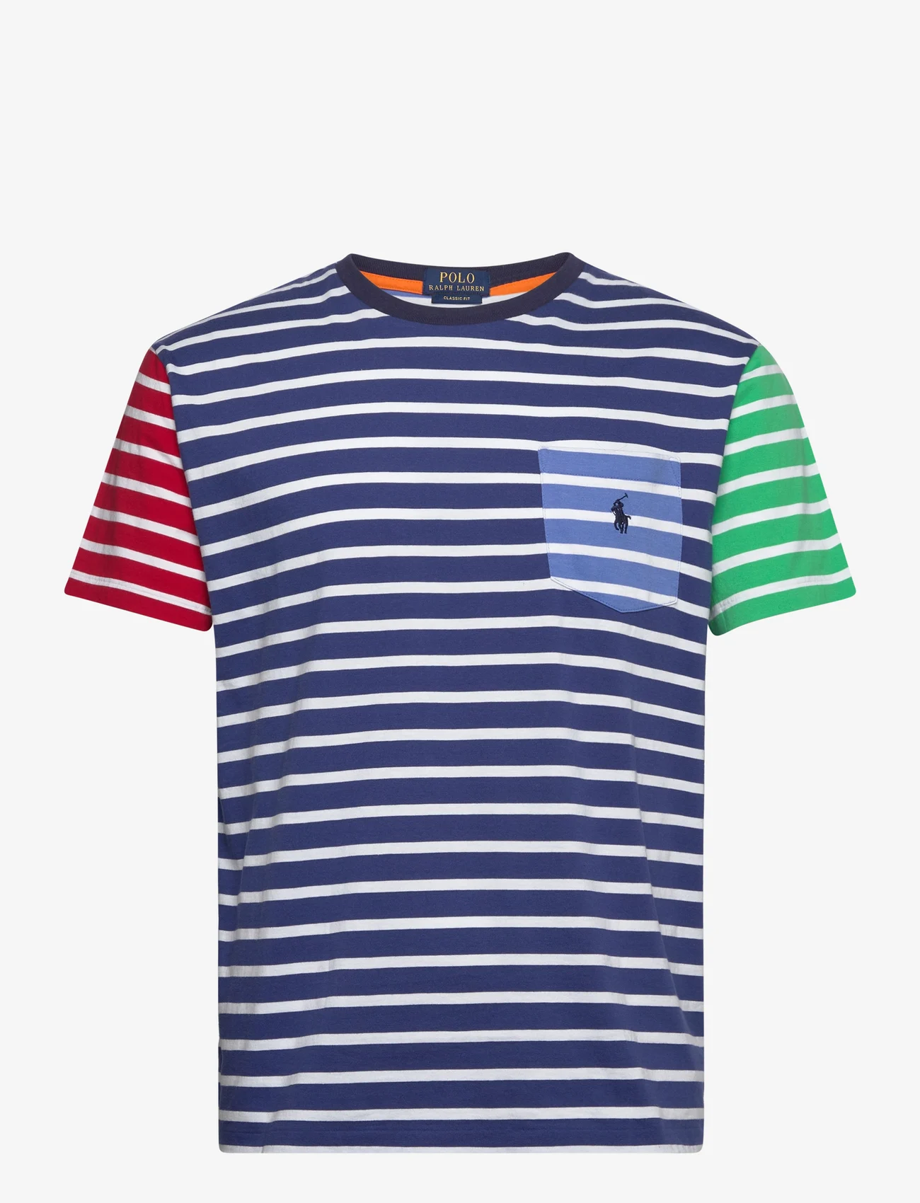 Polo Ralph Lauren - Classic Fit Color-Blocked Jersey T-Shirt - kortärmade t-shirts - beach royal multi - 0