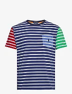Classic Fit Color-Blocked Jersey T-Shirt - BEACH ROYAL MULTI