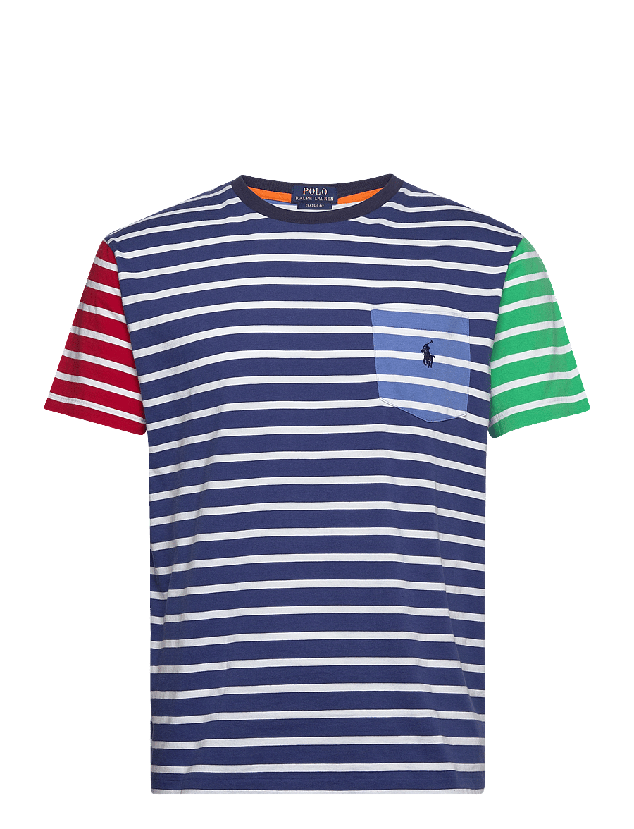 Polo Ralph Lauren - Classic Fit Color-Blocked Jersey T-Shirt - beach royal multi - 0
