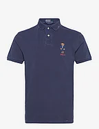 Custom Slim Polo Bear Mesh Polo Shirt - NEWPORT NAVY TRUC