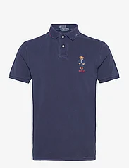 Polo Ralph Lauren - Custom Slim Polo Bear Mesh Polo Shirt - lyhythihaiset - newport navy truc - 0