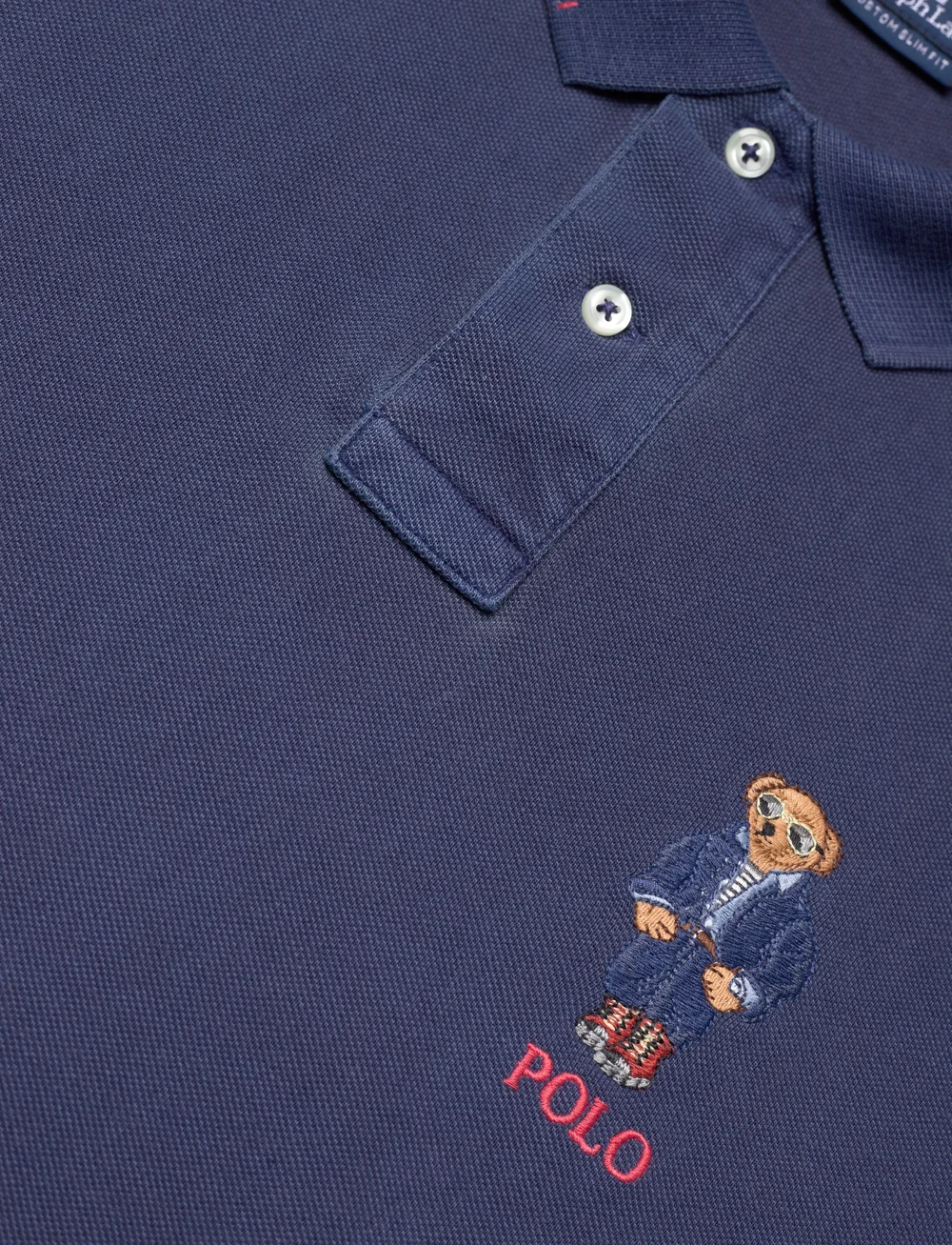Polo Ralph Lauren Custom Slim Polo Bear Mesh Polo Shirt Short sleeved polos Boozt