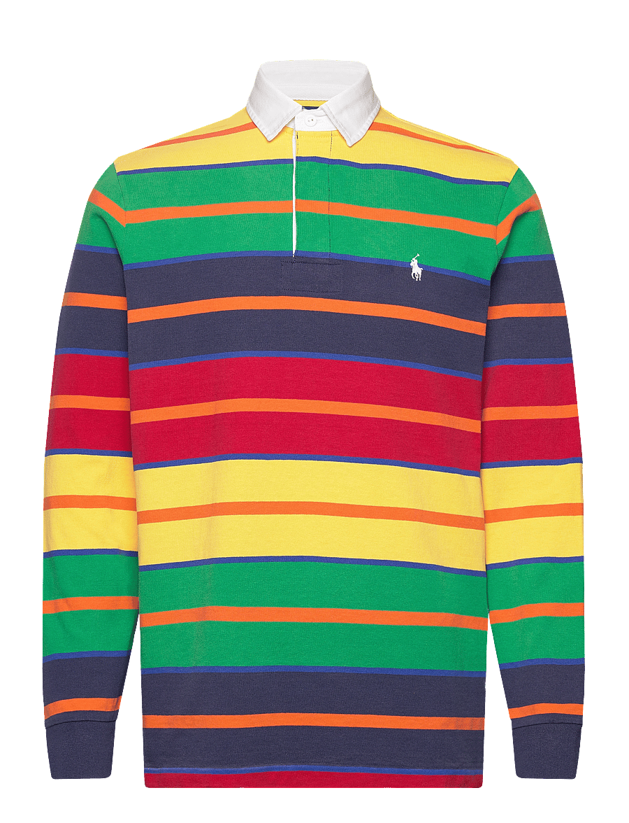 Polo Ralph Lauren - Classic Fit Striped Jersey Rugby Shirt - yellowfin multi - 0