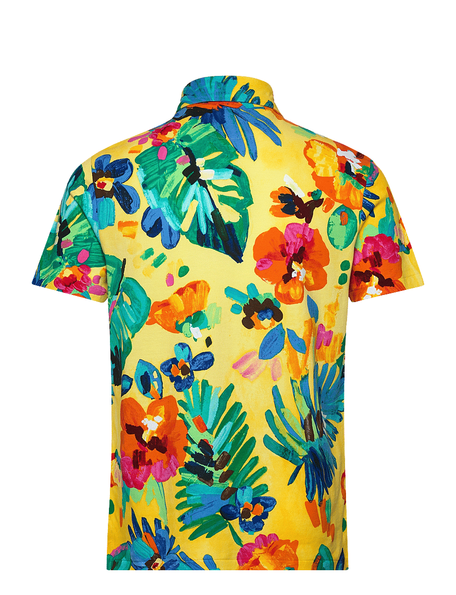 Polo Ralph Lauren - Custom Slim Fit Floral Mesh Polo Shirt - camarat floral ye - 1