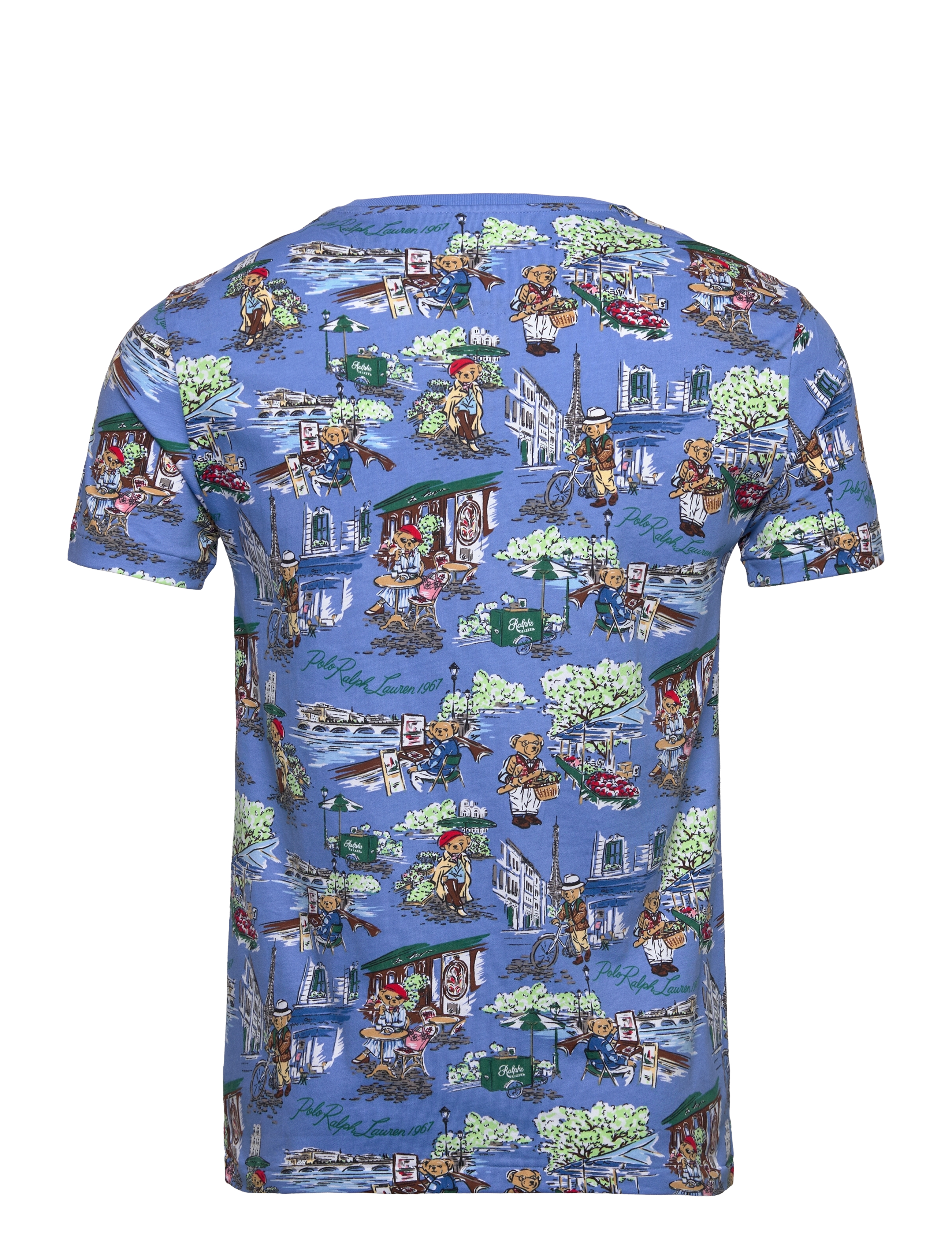 Polo Ralph Lauren - Custom Slim Fit Polo Bear Jersey T-Shirt - paris bear blue f - 1