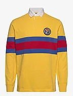 Classic Fit Striped Jersey Rugby Shirt - CANARY YELLOW MUL
