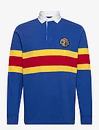 Classic Fit Striped Jersey Rugby Shirt - BLUE SATURN MULTI