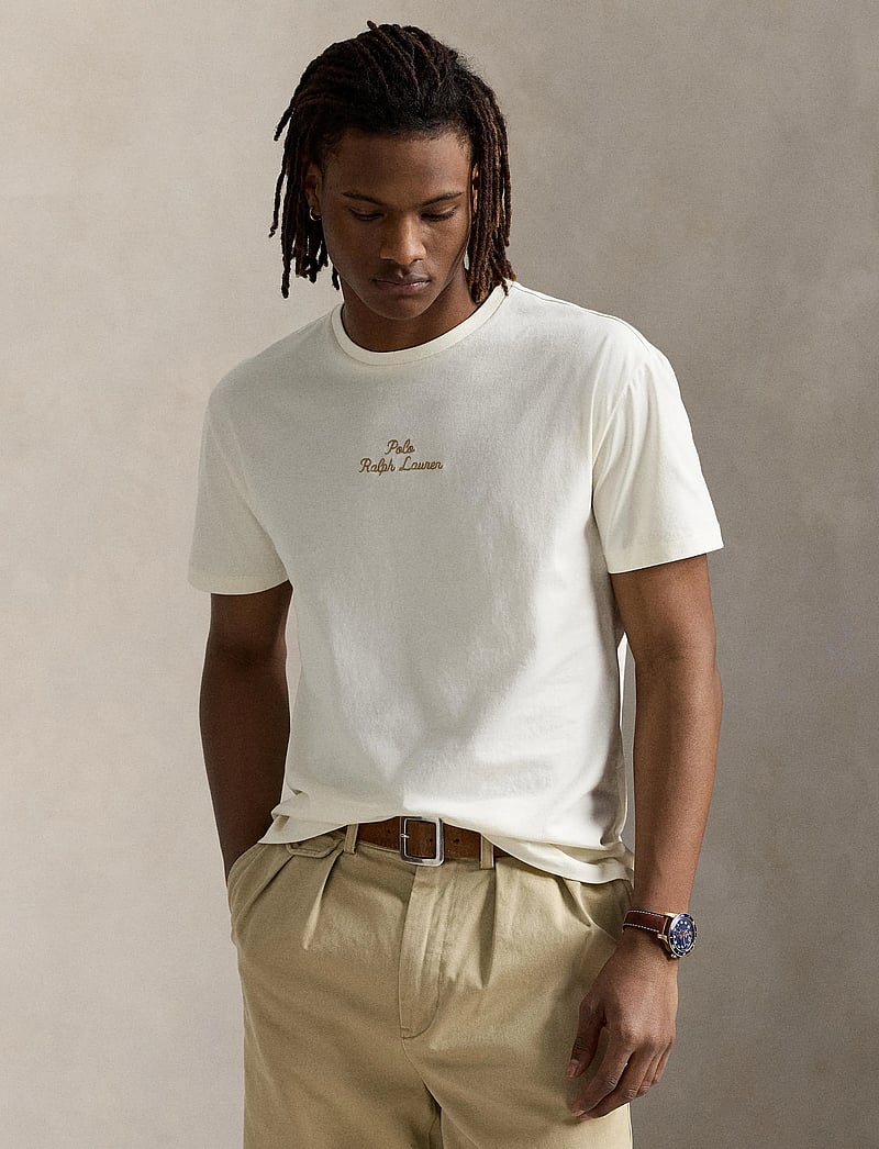 Polo Ralph Lauren - Classic Fit Logo Jersey T-Shirt - kurzärmelig - pale cream - 0