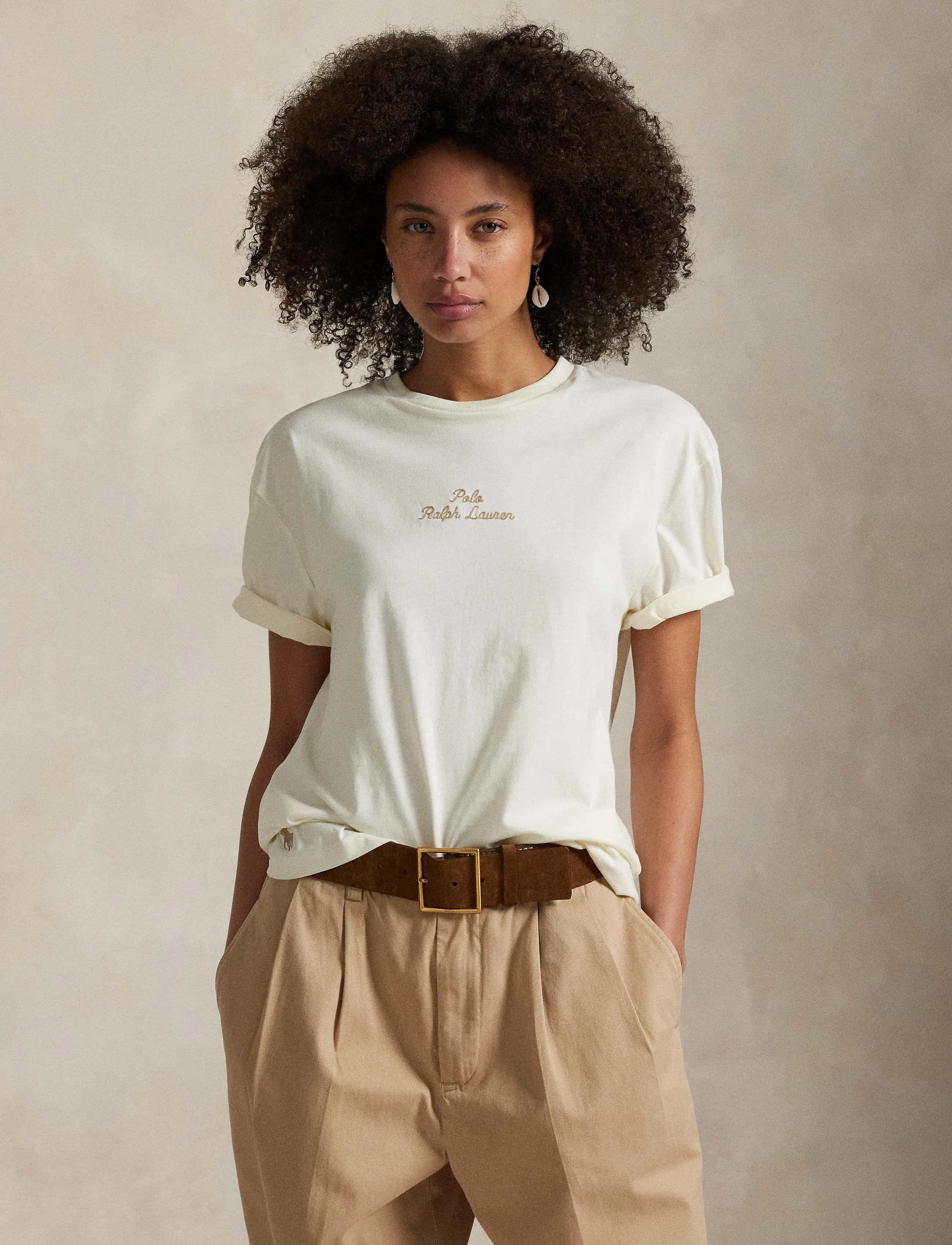 Polo Ralph Lauren - 26/1 JERSEY-SSL-TSH - kortærmede t-shirts - pale cream - 4