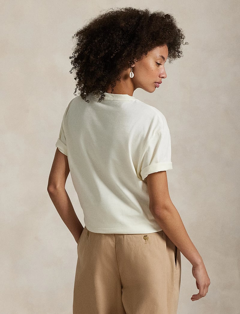 Polo Ralph Lauren - Classic Fit Logo Jersey T-Shirt - kurzärmelig - pale cream - 5