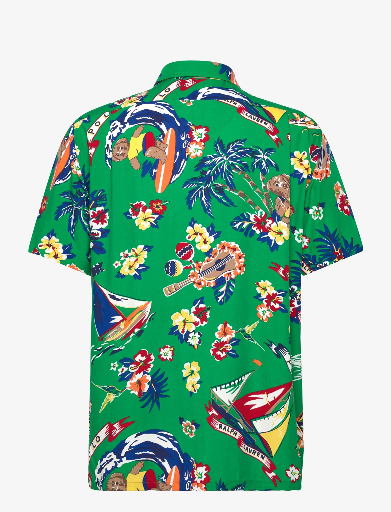 Polo Ralph Lauren - Classic Fit Polo Bear-Print Camp Shirt - short-sleeved shirts - 6367 surfer bear - 1