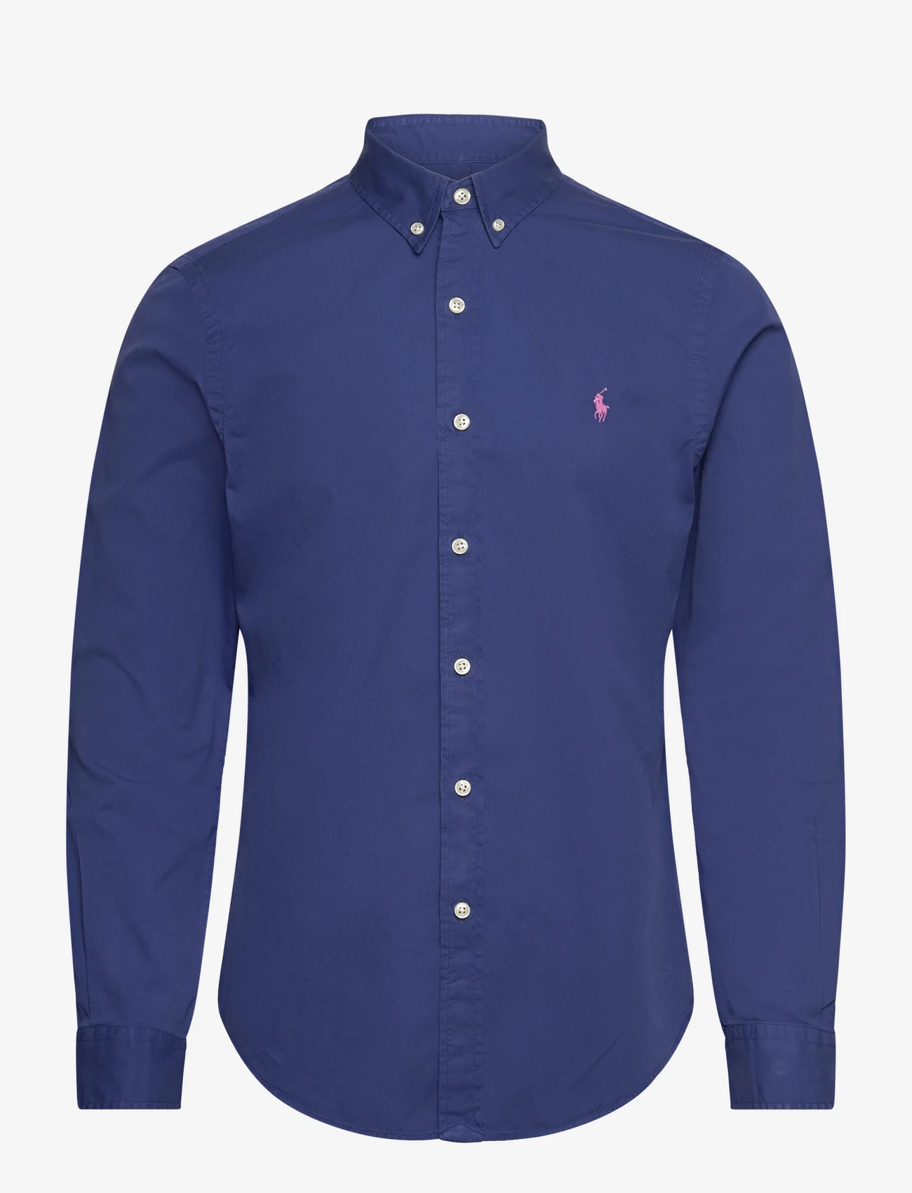 Polo Ralph Lauren - Slim Fit Garment-Dyed Twill Shirt - casual skjortor - beach royal - 0