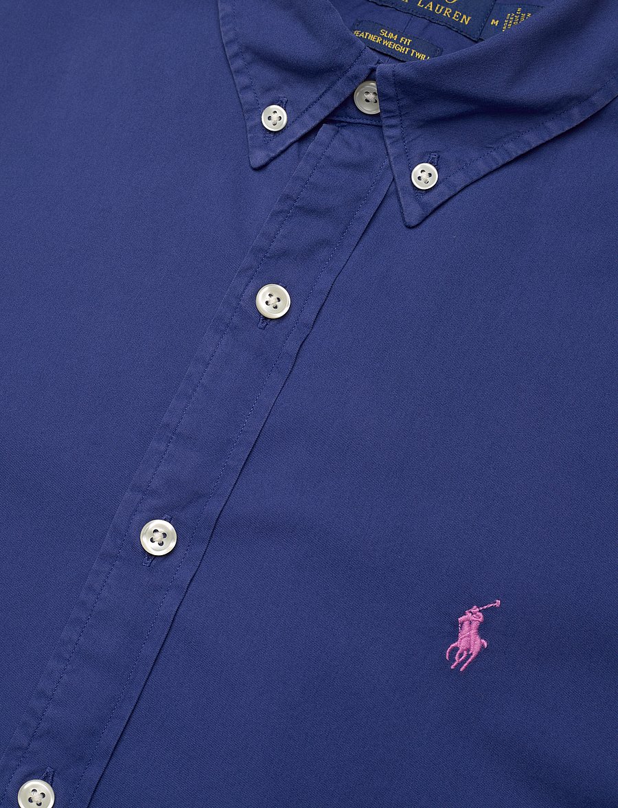 Polo Ralph Lauren - Slim Fit Garment-Dyed Twill Shirt - beach royal - 3