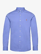 Slim Fit Garment-Dyed Twill Shirt - HARBOR ISLAND BLU