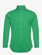 Slim Fit Garment-Dyed Twill Shirt - VINEYARD GREEN