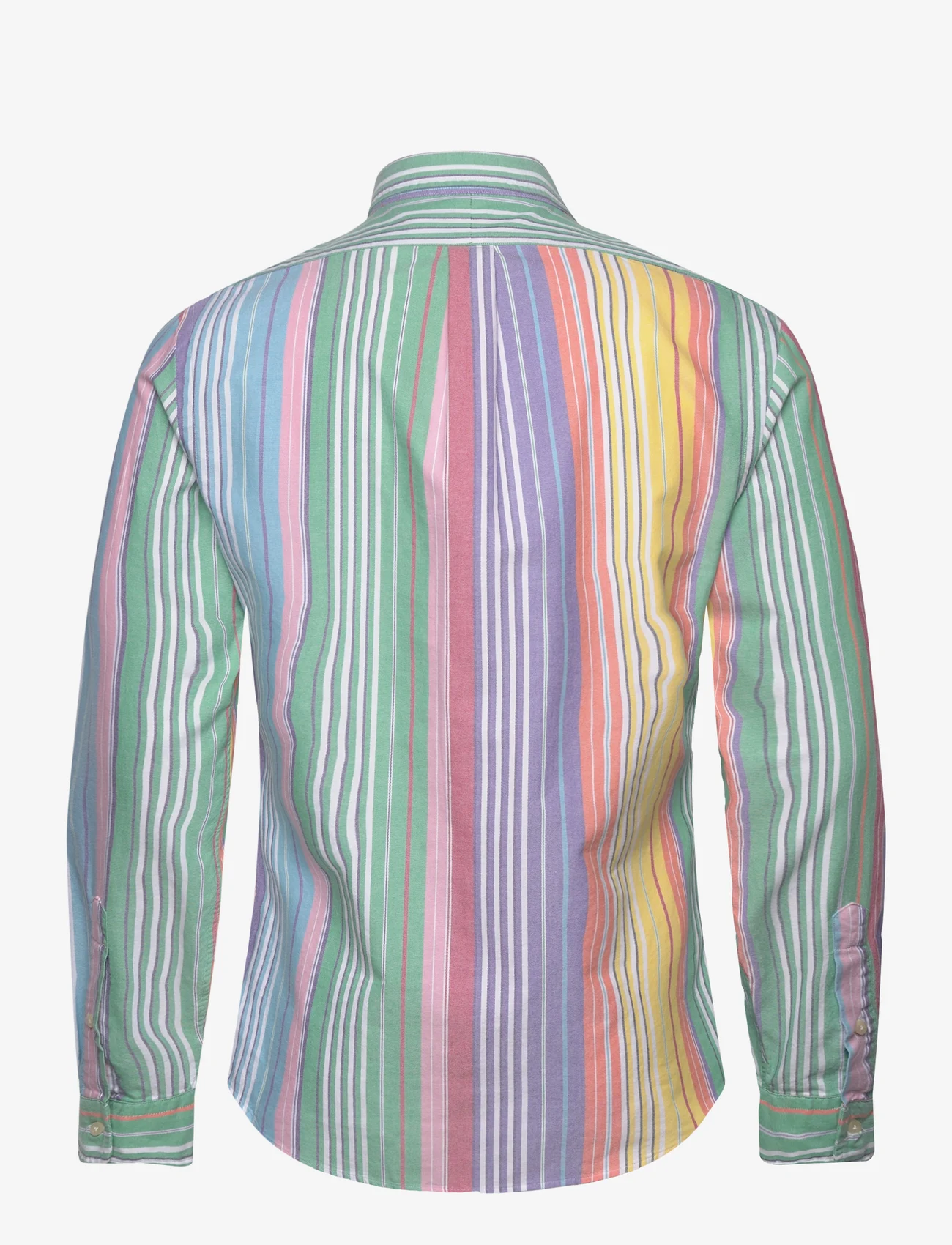 Polo Ralph Lauren - Slim Fit Striped Oxford Shirt - chemises oxford - 6346a green/yello - 1