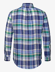 Polo Ralph Lauren - Custom Fit Plaid Linen Shirt - vabaajasärgid - 6357a blue/green - 1