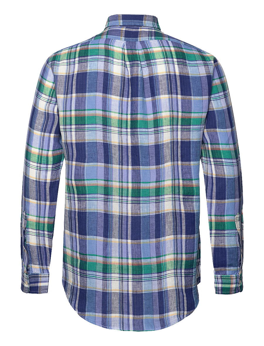 Polo Ralph Lauren - Custom Fit Plaid Linen Shirt - 6357a blue/green - 1