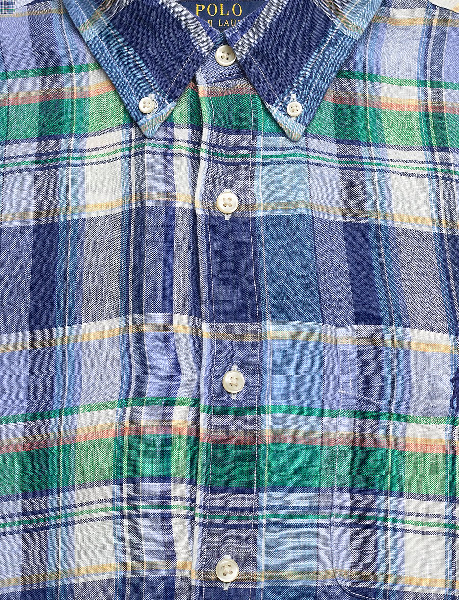 Polo Ralph Lauren - Custom Fit Plaid Linen Shirt - 6357a blue/green - 2