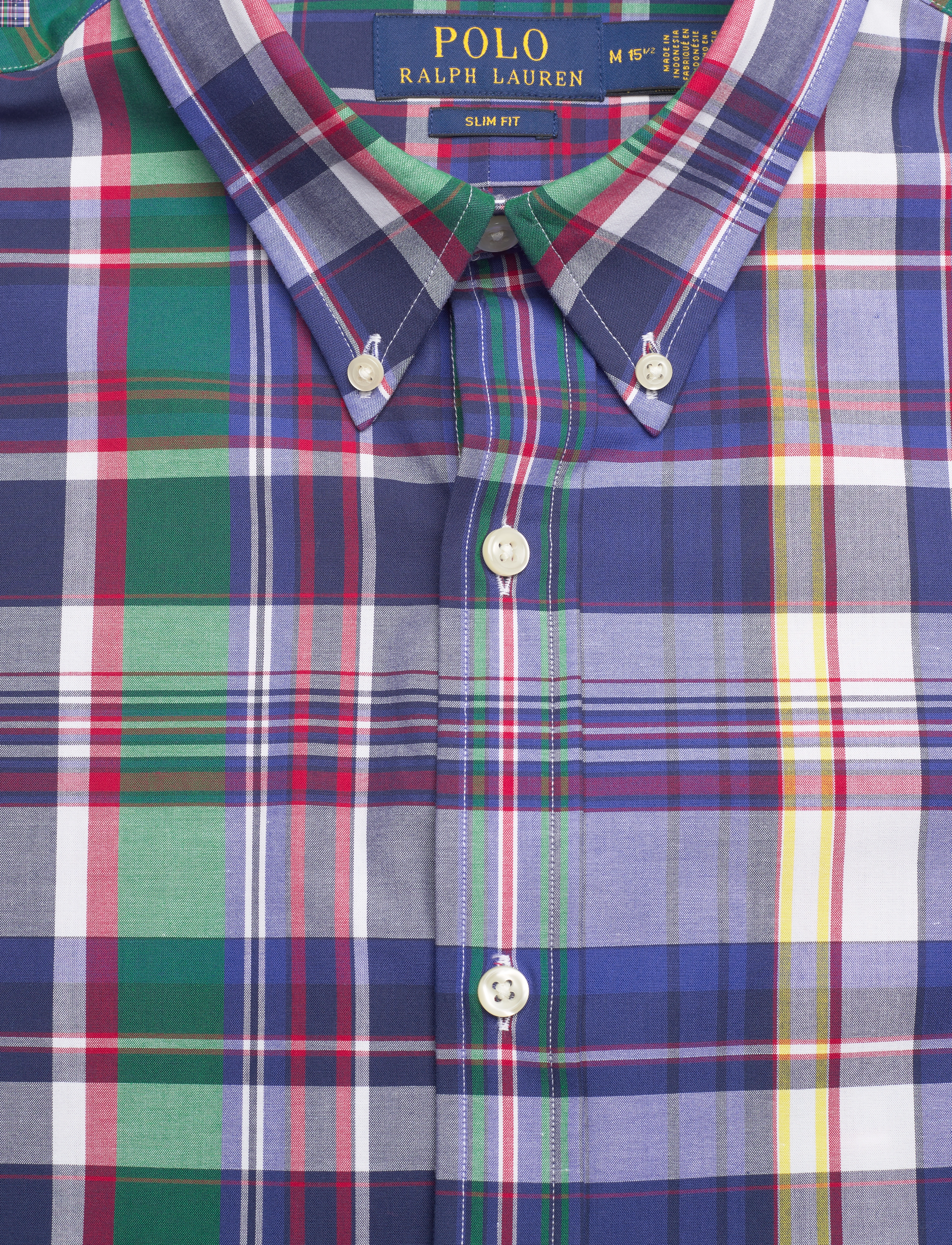 Polo Ralph Lauren - 50/1 BISTRCH POPLIN-SLBDPPCS - 6350a royal/green - 2