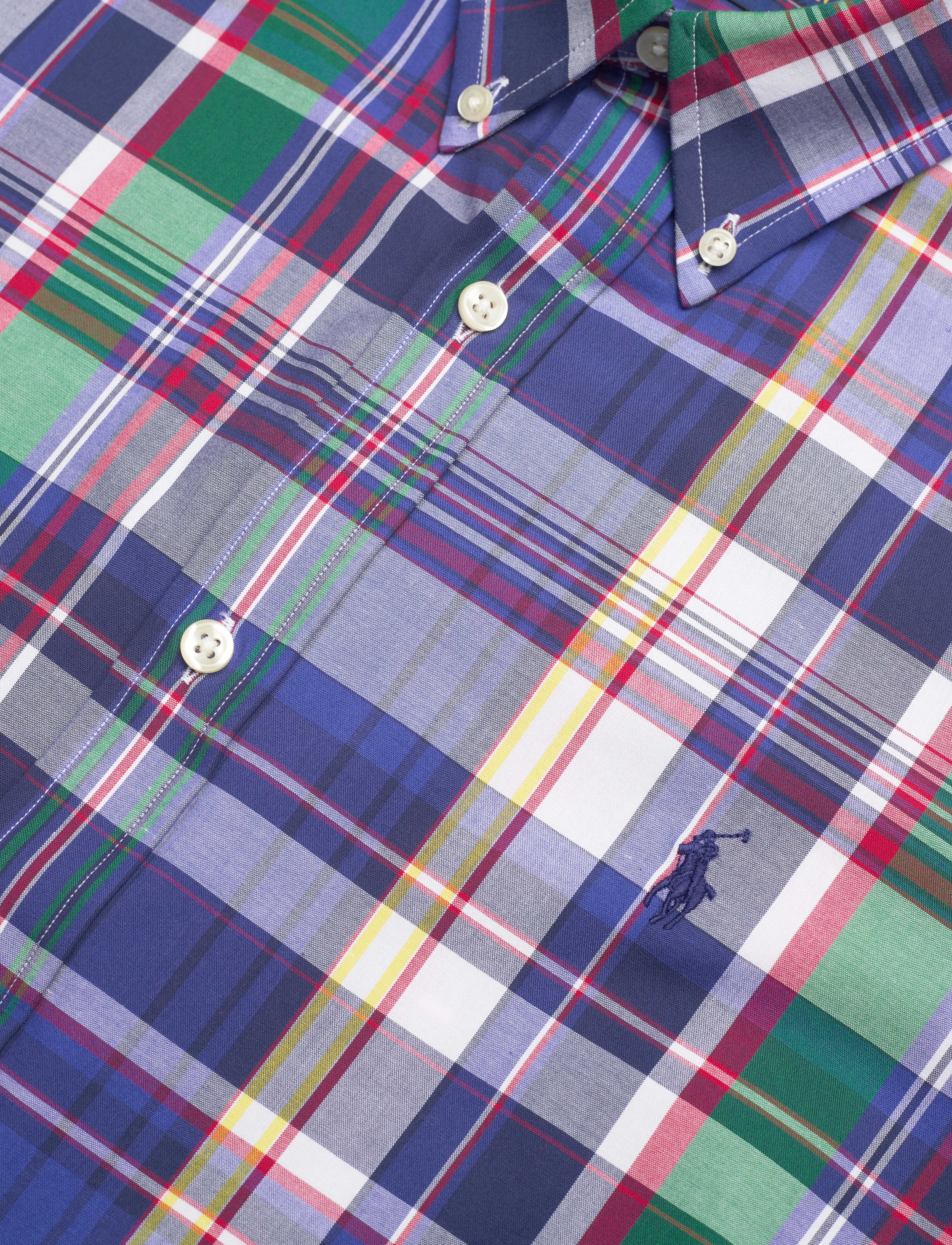 Polo Ralph Lauren - 50/1 BISTRCH POPLIN-SLBDPPCS - 6350a royal/green - 3