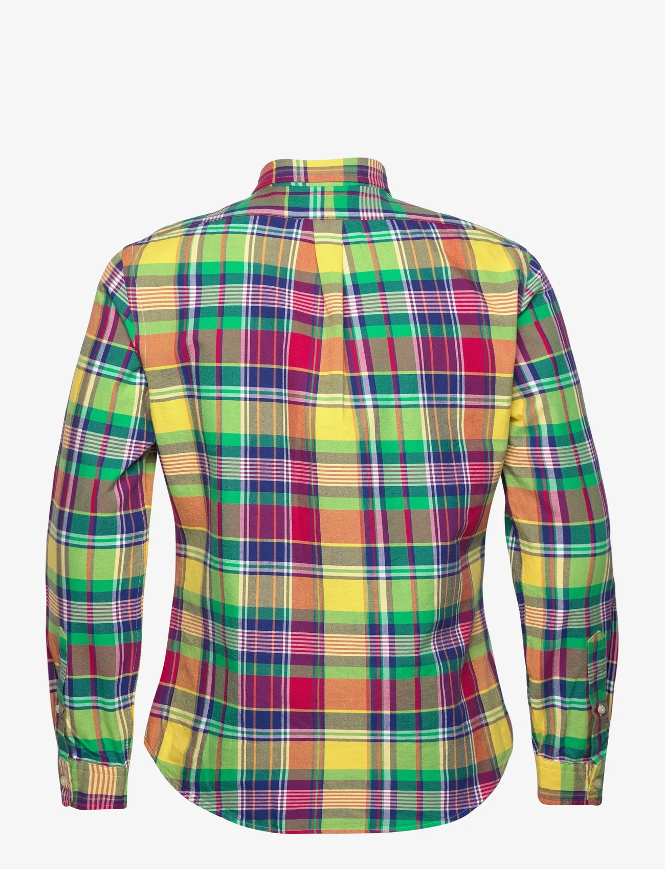 Polo Ralph Lauren - Slim Fit Plaid Oxford Shirt - oxford-skjortor - 6342 yellow/red m - 1