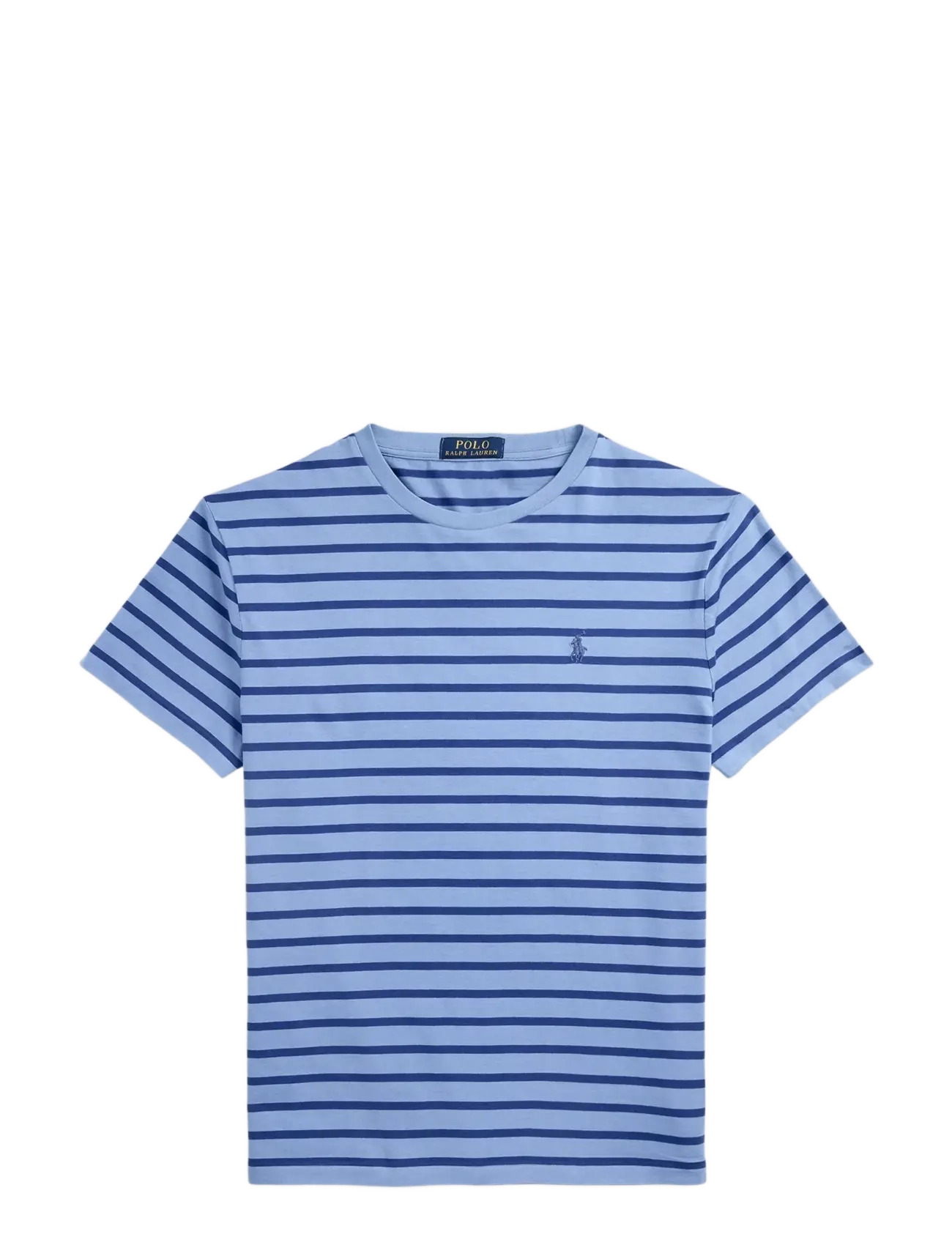 Custom Slim Fit Striped Jersey T-Shirt - CHANNEL BLUE/OLD
