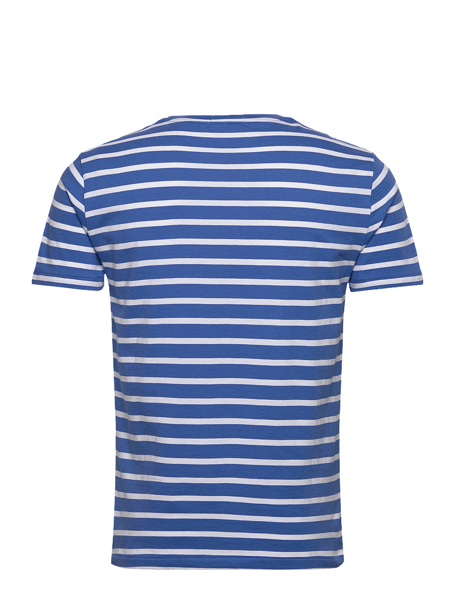Polo Ralph Lauren - Custom Slim Fit Striped Jersey T-Shirt - embayment blue/wh - 1