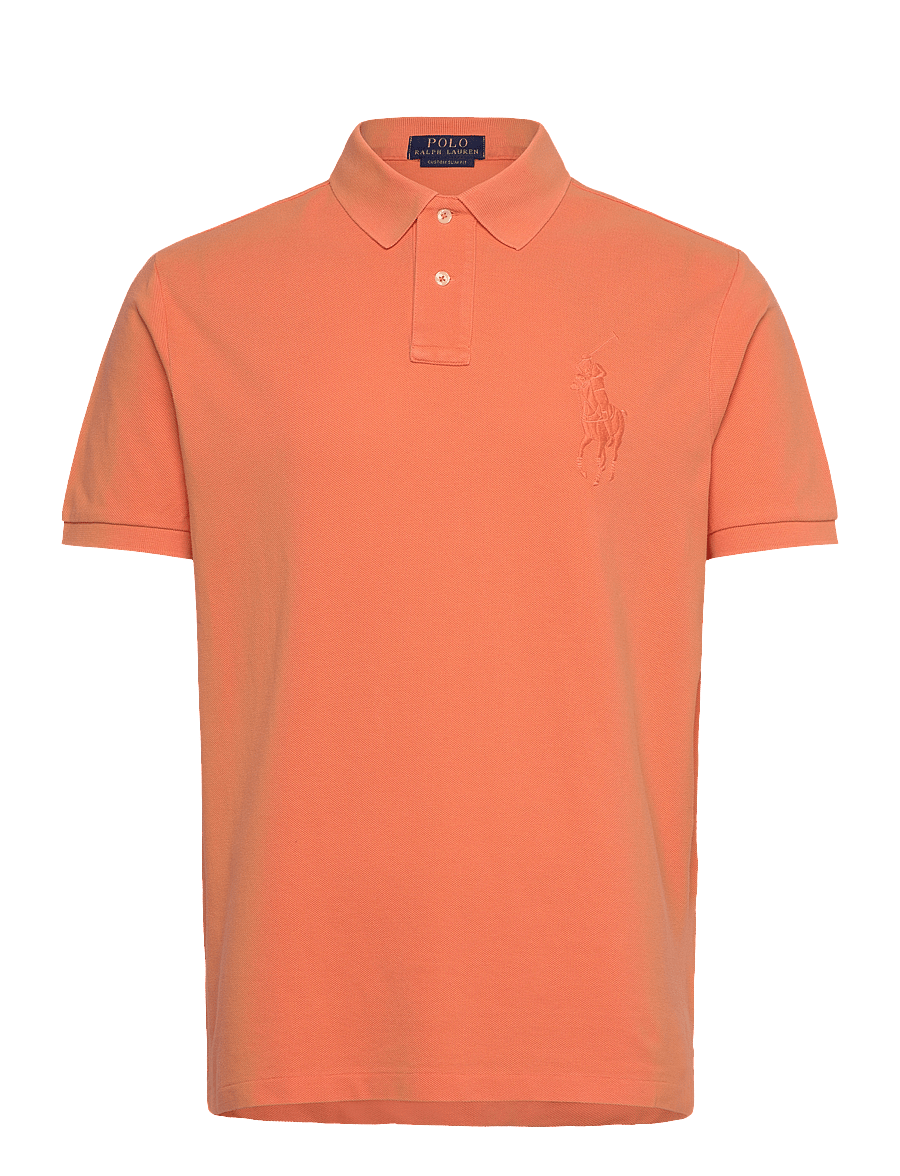 Polo Ralph Lauren - Custom Slim Fit Big Pony Mesh Polo Shirt - classic peach - 0