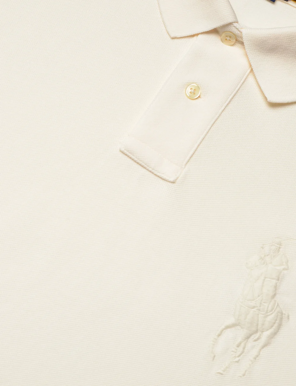 Polo Ralph Lauren - Custom Slim Fit Big Pony Mesh Polo Shirt - lühikeste varrukatega polod - clubhouse cream - 2