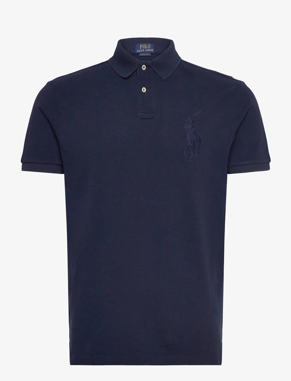 Polo Ralph Lauren - Custom Slim Fit Big Pony Mesh Polo Shirt - kurzärmelig - cruise navy - 0