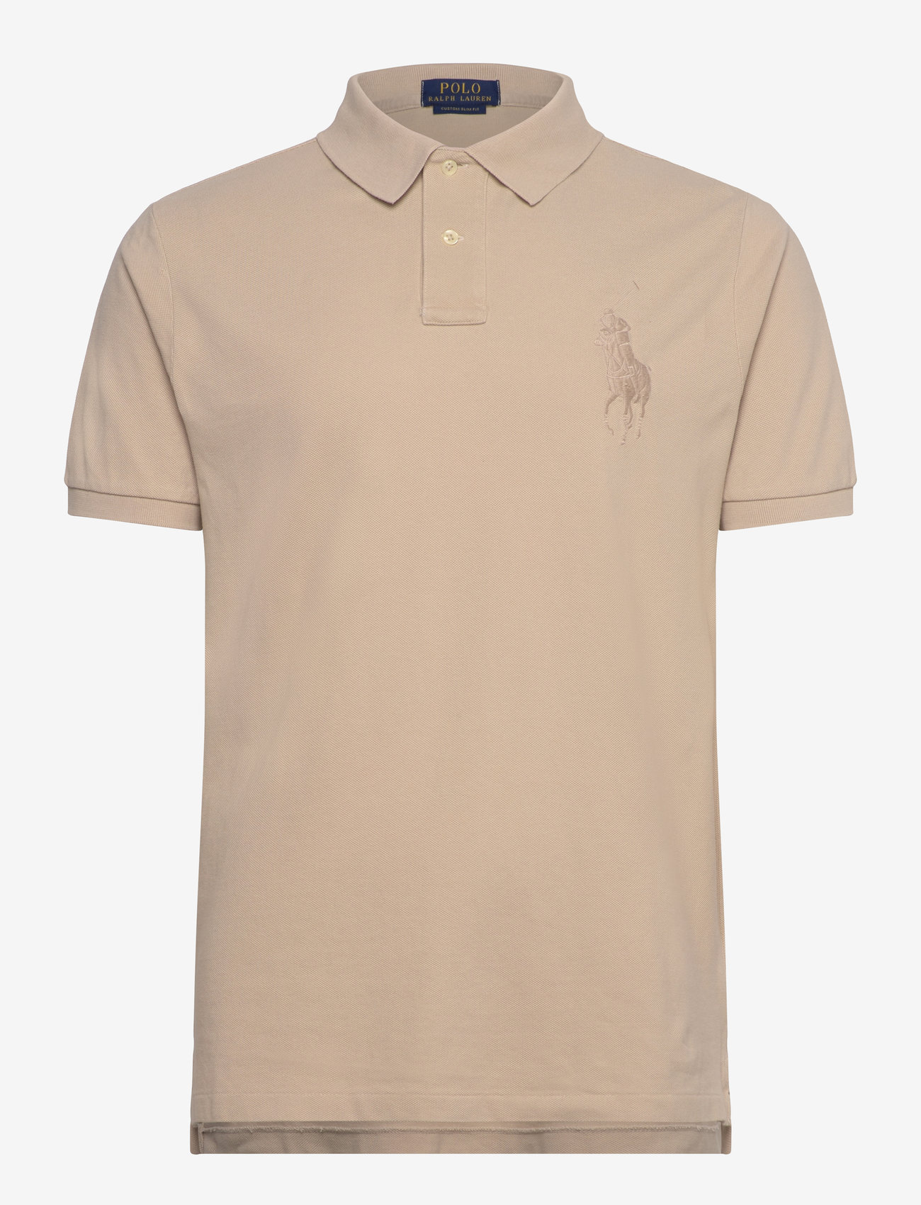 Polo Ralph Lauren - Custom Slim Fit Big Pony Mesh Polo Shirt - kortärmade pikéer - stoneware grey - 0