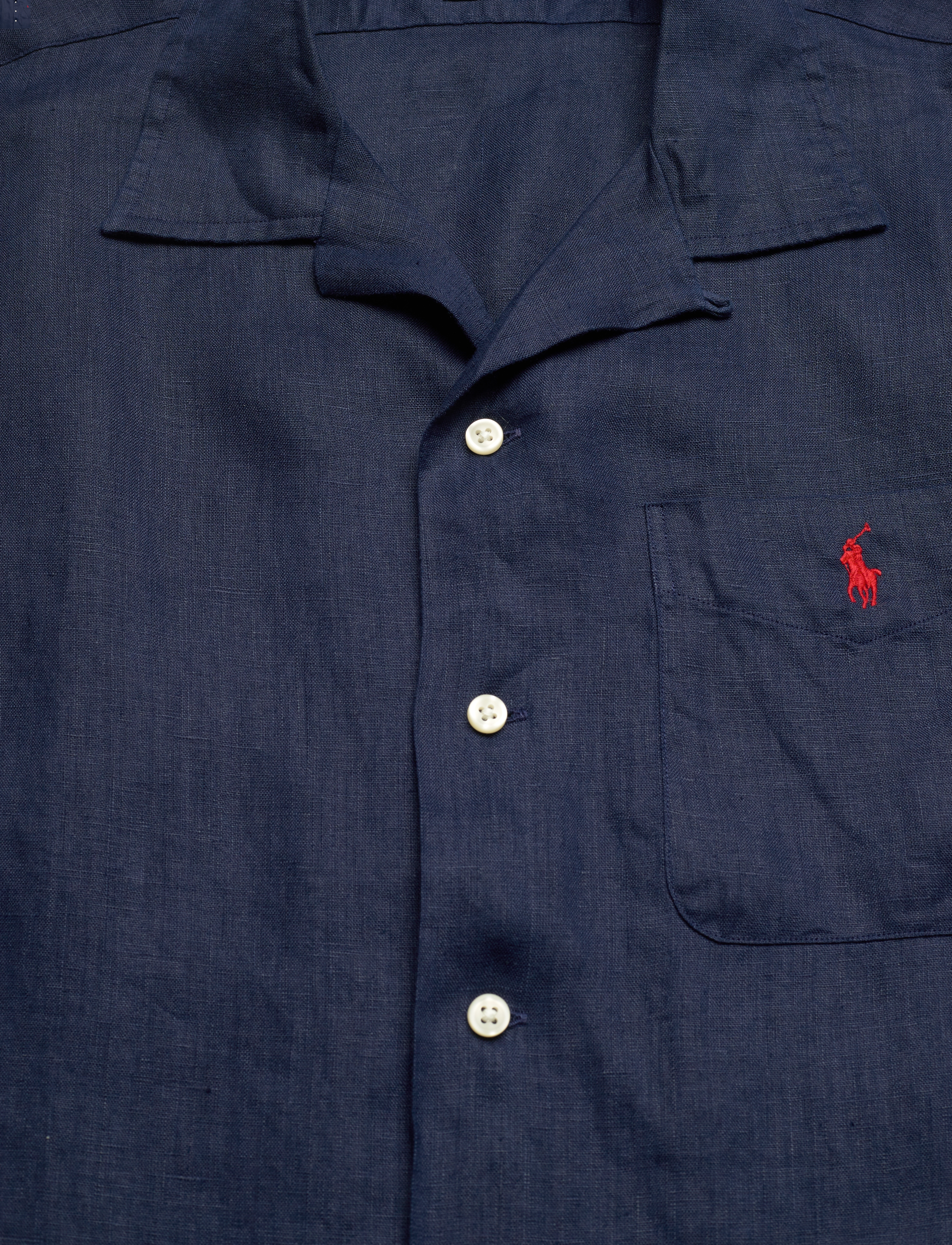Polo Ralph Lauren - Classic Fit Linen Camp Shirt - newport navy - 3