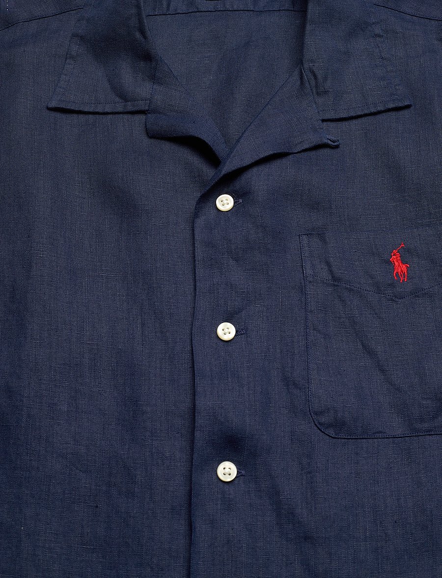 Polo Ralph Lauren - Classic Fit Linen Camp Shirt - newport navy - 3