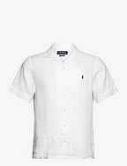 Classic Fit Linen Camp Shirt - WHITE