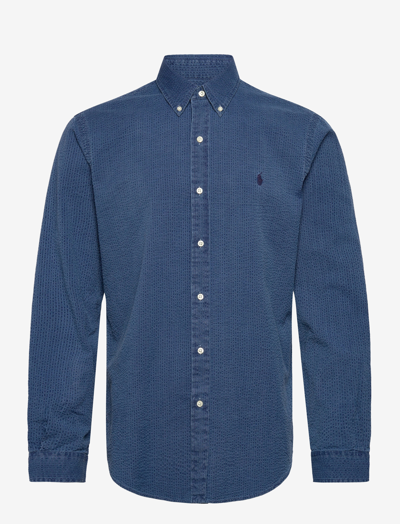 Polo Ralph Lauren - Custom Fit Seersucker Shirt - casual skjorter - dark indigo - 0