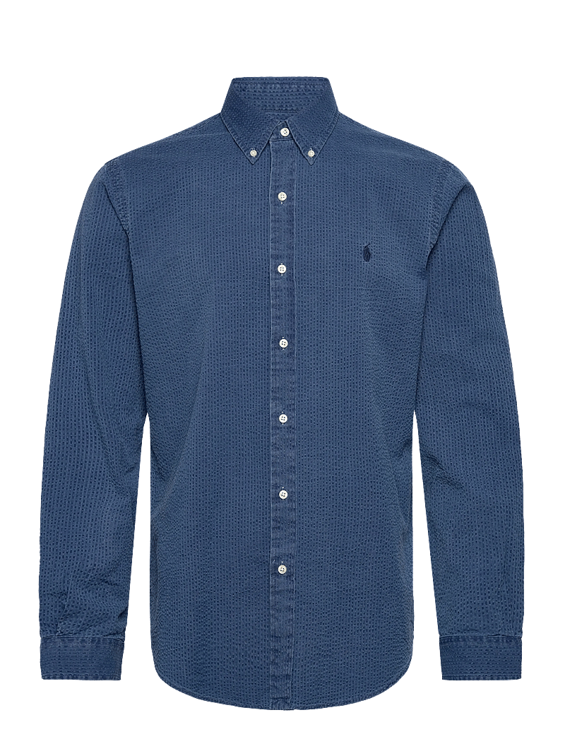 Polo Ralph Lauren - Custom Fit Seersucker Shirt - casual skjorter - dark indigo - 0