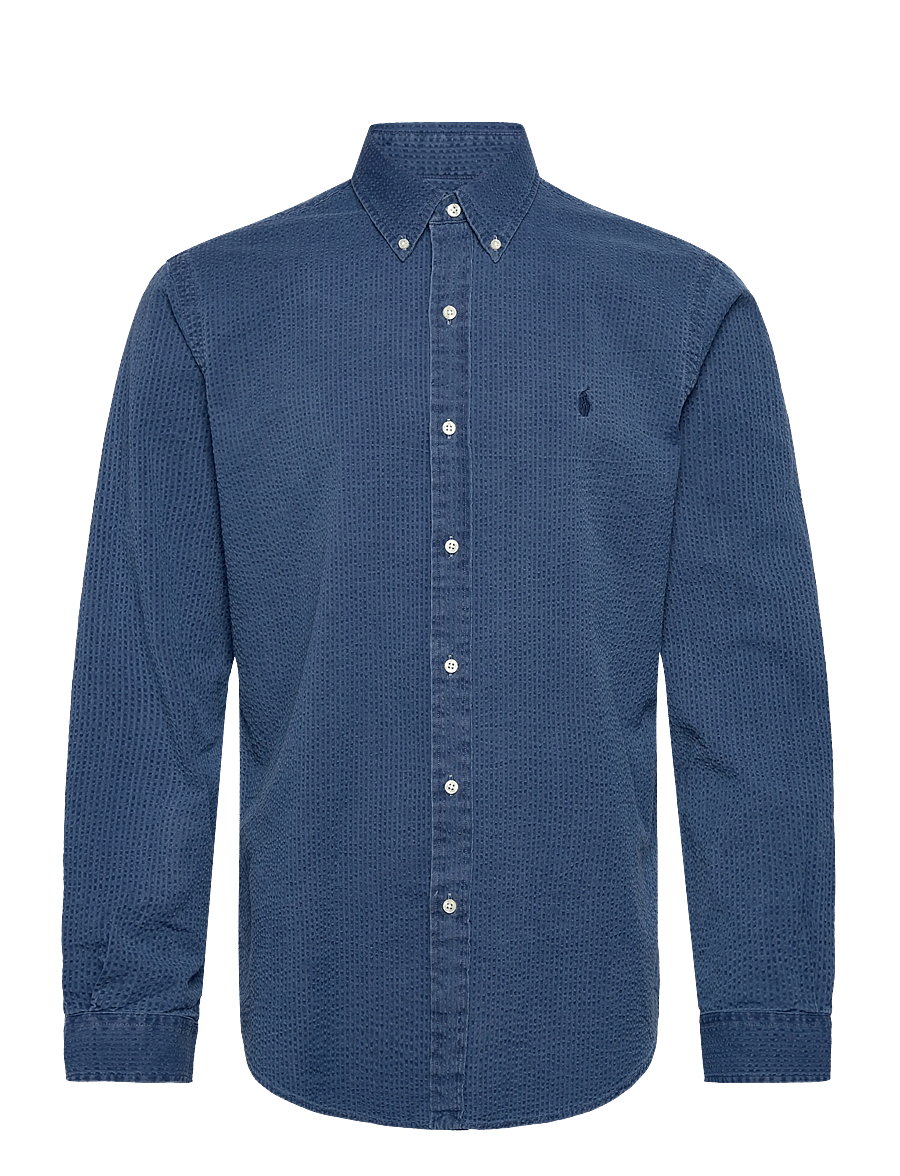Polo Ralph Lauren - Custom Fit Seersucker Shirt - casual - dark indigo - 0