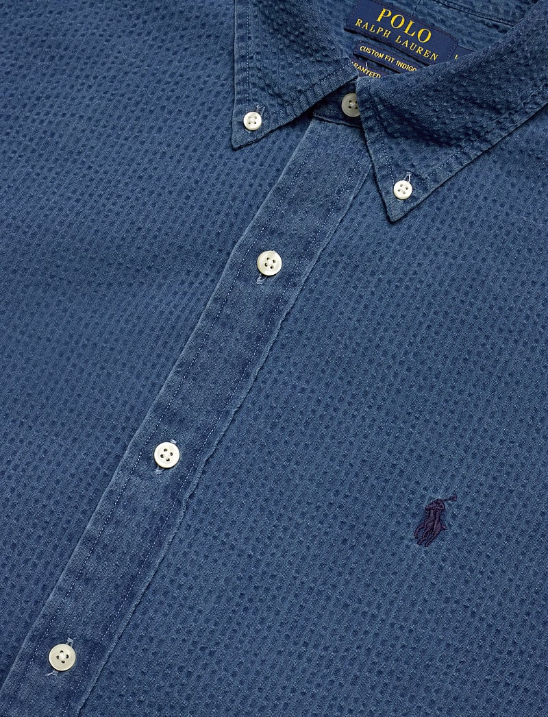 Polo Ralph Lauren - Custom Fit Seersucker Shirt - casual skjorter - dark indigo - 3
