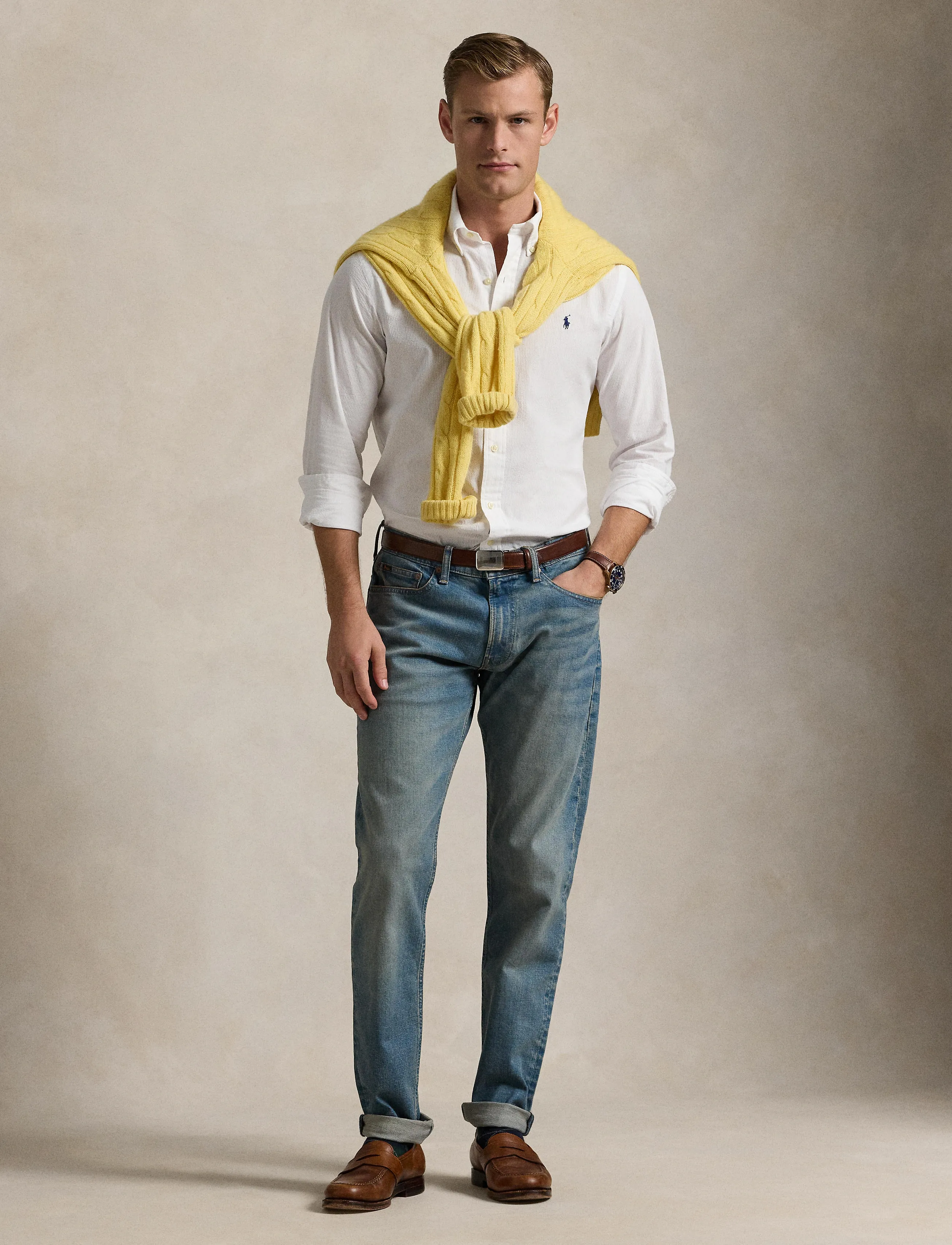 Polo Ralph Lauren Custom Fit Seersucker Shirt, XXL, White, Skjorter > Afslappet Shirts, Herre